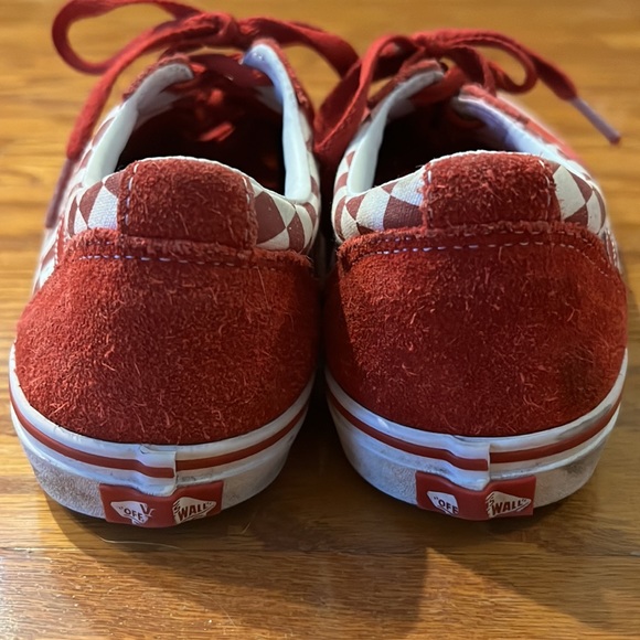 Off The Wall Red Checkered Shoes Size Youth Vans Size 7 - Picture 4 of 8